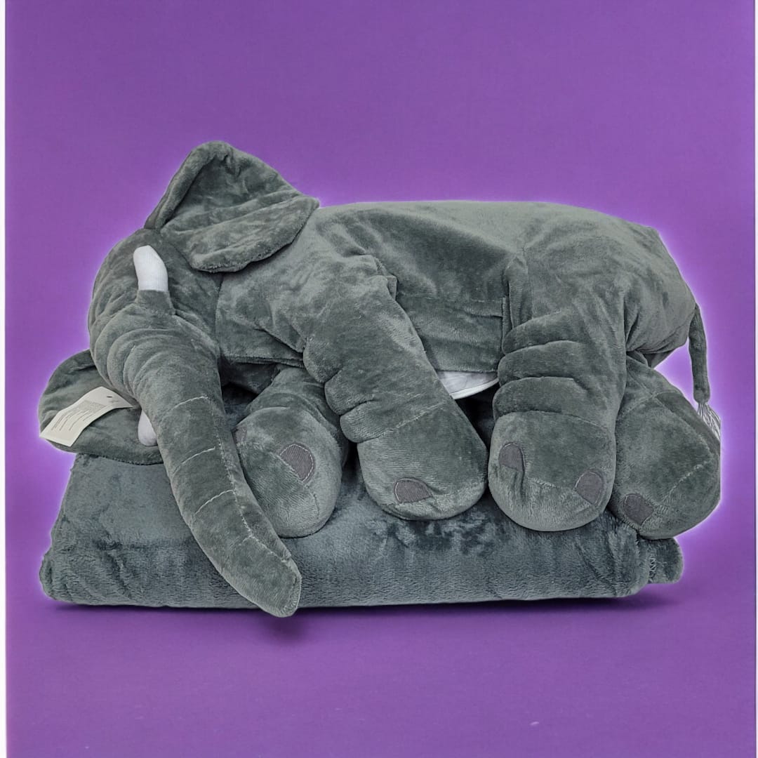 Peluche Elefante Con Cobija Interna 40cm